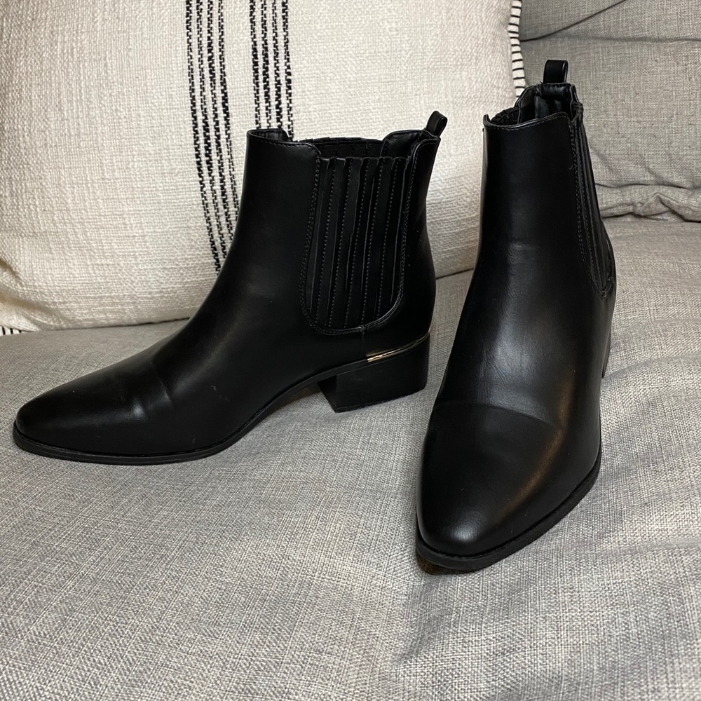 Black Pointed Toe Booties